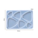 Silikonform 10,4 x 7,4 cm Triangulära hängsmycken Form för harts med hål för ögla Tillverkning av smycken örhängen dekorationer 2