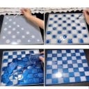 Silikonform för att göra schackbräda 31,5 x 31,5 cm och formar för schackpjäser Epoxi Kreativ skapande 3