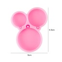 Rosa silikonform 3 runda former 6,3 x 5 cm för gjutning av harts Tillverkning av nyckelringar smycken och originella dekorativa prydnader 2