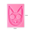 Rosa silikonform för harts 9,4 × 6,9 cm Form i kattdesign Silikonform för smycken och hängsmycken 2