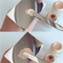 Set med 2 st rostfria kosmetiska spatlar och blandningssticka Palett för make-up krämer toners hygienisk applicering 6