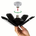 LED taklampa fällbar lampa för garage 60W E27 Justerbara armaturer med 4 paneler Super klart belysning verkstad varm vit 2