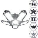 LED taklampa fällbar för garage 80W E27 Justerbara armaturer med 5 paneler Superljus belysning verkstad varm vit 2