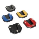 Universell utvidgande platta för sidostöd till motorcykel CNC aluminium fotstöd färgad 50x50 mm 9