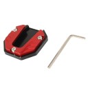 Universell utvidgande platta för sidostöd till motorcykel CNC aluminium fotstöd färgad 50x50 mm 3