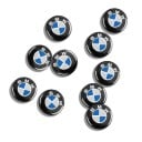 14mm auton avaimen tarra BMW 3D metallinen itsekiinnittyvä tarra logolla Tyylikäs auton lisävaruste Avainten suoja Sisustuselementti 7