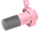 Dynamisk USB XLR mikrofon 70 Hz-15 kHz med gainkontroll, beröringsdämpning, hörlursutgång, vindskydd och fjädrande hållare 3