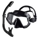 Snorklingsset Glasögon 16,5 x 8,8 cm med silikonpackning Härdat glas Snorkel 43 cm med ventil Dykutrustning 2