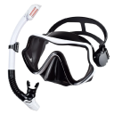 Snorklingsset Glasögon 16,5 x 8,8 cm med silikonpackning Härdat glas Snorkel 43 cm med ventil Dykutrustning 3