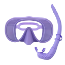 Set för snorkling 180° panoramamask med härdat glas mot im och silikonfällbar snorkel för dykning 8