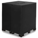 Krytt för IBC-container 210D Oxford med dragkedja 120x100x116 cm Vattentät svart-grön täckning för 275-gallon tank Motståndskraftig 1