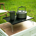Fällbar bärbar bord av aluminiumlegering och rostfritt stål 30 x 21 x 7,6 cm Lätt campingbord med förvaringsväska 330 g 3