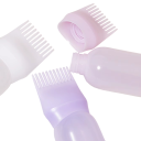 Sats med massageredskap för hår och flaska med applikator Mjuk silikonborste för hårbotten Massage exfoliering schampo olja 6