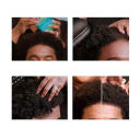 Grand brosse à cheveux en silicone Brosse de coiffage unisexe portable pour cheveux bouclés et afro Facile à rincer résistant à la chaleur 7