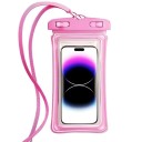 Transparent vattentätt mobilfodral för telefoner upp till 7,0" PVC Touch-skydd Sim- och undervattensfodral Stängt med snodd 22x10,6 cm 5