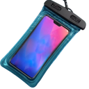 Transparent vattentätt mobilfodral för telefoner upp till 7,0" PVC Touch-skydd Sim- och undervattensfodral Stängt med snodd 22x10,6 cm 6