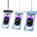 Transparent vattentätt mobilfodral för telefoner upp till 7,0" PVC Touch-skydd Sim- och undervattensfodral Stängt med snodd 22x10,6 cm 9