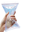Transparent vattentätt mobilfodral för telefoner upp till 7,0" PVC Touch-skydd Sim- och undervattensfodral Stängt med snodd 22x10,6 cm 14
