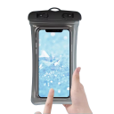 Transparent vattentätt mobilfodral för telefoner upp till 7,0" PVC Touch-skydd Sim- och undervattensfodral Stängt med snodd 22x10,6 cm 15