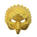 Masque en plastique doré animalier avec élastiques réglables pour costume d'Halloween, cosplay, accessoire de fête masquée de carnaval 1