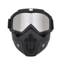 Taktisk paintballmask med skyddsglasögon för CS krigsspel Airsoft Jaktmask 18,5x18 cm 3