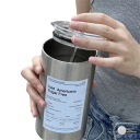 Termosmugg 600 ml i rostfritt stål 304 med genomskinligt lock, sugrör och dricköppning 9 x 16 cm Resemugg för kaffe och te 5