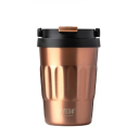 Termosmugg 400 ml av 304 rostfritt stål med vakuumtätning och praktiskt dricköppning, reseburk för kaffe och te 4