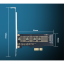 Adapter FENVI M.2 NVME till PCIe 4.0 X1 X4 X8 X16 med aluminiumkylare SSD 12 x 9,4 x 3,5 cm Snabb installation Utvidgning av disk 4