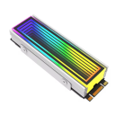 ARGB hliníkový chladič SSD 73x25,4x15 mm 5V 3Pin pro M.2 NVMe disk Efektivní odvod tepla Barevné podsvícení Ochrana výkonu 3