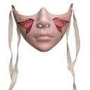 Masque facial mécanique demi-masque avec motif sur les joues Masque de cosplay de carnaval Halloween Différentes couleurs Accessoire de costume 1