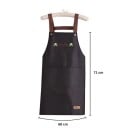 Delantal de cocina impermeable 71 x 68 cm con estampado Hello estilo japonés gran bolsillo cocina repostería práctico cómodo 14