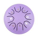 Stål tongue drum 11,5 cm 8-ton mini handpan musikinstrument med klubba tamburin avslappningstrumma med tillbehör 5