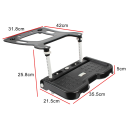 Nastavitelná opěrka nohou do auta pro děti 35 x 21,8 cm ABS plast a kovová konstrukce Ergonomická podpora Komfortní cestování 4