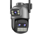 Utomhus säkerhetskamera 15MPx med trippelobjektiv 3x5MP WiFi rörelsedetektering UHD nattseende 10x zoom och tvåvägs ljud 1