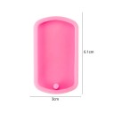 Rosa silikonform för harts 6,1 × 3 cm Form i form av hundtag Silikonform för hängen och dekorationer 3