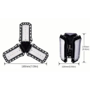 LED taklampa med vikbara paneler 45W E27 Justerbara lampor med 3 paneler Superljus belysning verkstad varm vit 2