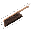 Naturlig träborste 37 cm med fasta borst Handhållen rengöringsborste för golv och möbler Ekologisk borste för städning av hemmet 2