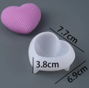 Silikonform für Kerzen Herz 6,9 x 7,7 cm Mittlere Form mit Relief Handgemachte Kerzen Backen Schokolade Seife Dekoration 4