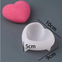 Silikonform för ljus Hjärta 9 x 10 cm Stor form med relief Handgjord ljusproduktion Bakning Choklad Tvål Dekoration 4