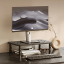 Ställ för skrivbordsskärm 37 x 23 cm Justerbart stativ för skärm Ergonomisk monitorställ Metallkonstruktion med förvaringsutrymme 4