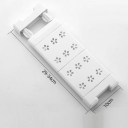 Vit justerbar hylla för skåp 29–34 x 10 cm Avtagbara hyllor Multifunktionell förvaringshylla med krok för hemmet 2
