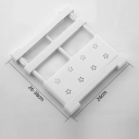 Vit justerbar hylla för hylla 29–34 x 24 cm Avtagbar platta Förvaringsorganisatör för garderob Mångsidig hylla och krok utan borrning 2