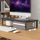 Monitorställ 40 x 20 x 8 cm Höjdjusterad plattform för skärmen Ergonomisk monitorhållare med utrymme för tangentbord och organisering 4