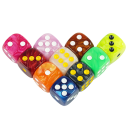 10er-Set 16 mm Acrylwürfel in Marmoroptik für Brettspiele, RPG, DND, klassische sechseckige Gaming-Würfel 11