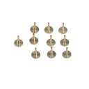 10er Set Ersatz-Zifferblattfüße 0,6×4 mm zur Zifferblattreparatur Fußdurchmesser 3 mm Ersatzteile zur Zifferblattbefestigung 1