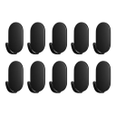 10er Set Wandhaken Selbstklebend 5 x 3,2 x 2,1 cm Karbonstahl Tragkraft Haken für Handtücher Schlüssel Küche Bad Ohne Bohren 5