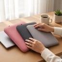 11 hüvelykes laptop tok öko bőrből, dupla cipzárral 28,5 x 21,5 x 2,2 cm vízlepergető puha béléssel MacBookhoz 3