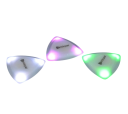 Lysande plektrum 0.6 mm i triangulärt ABS-plast med LED-ljus Batteridriven med CR1616-batteri Lysande plektrum för elgitarr 4