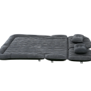Resande uppblåsbar madrass för bil 2 i 1 174 x 126 cm Svart PVC Mjuk sovmatta med kudde, pump och nackstöd för SUV 7