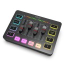 Ljudmixerkonsol Fifine AmpliGame SC3W 4 kanaler med XLR-ingång RGB-belysning 48V fantommatning för podcasts spel och streaming 2